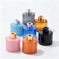 Diffuseur d'huiles essentielles en verre transparent avec embout à vis coloré, bouteille de diffusion de parfum 120 ml
