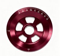 Kit de poulie serpentine en aluminium usiné CNC OEM, anodisé rouge, pièces de moteur automobile modifiées sur mesure pour l'usinage