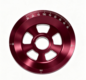Kit de poulie serpentine en aluminium usiné CNC OEM, anodisé rouge, pièces de moteur automobile modifiées sur mesure pour l'usinage - Product Image 1