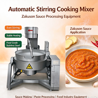 Marmite de cuisson industrielle automatique 300L à vapeur pour sauce Zacusca, mélangeur de cuisson Khoya/Mava, machine à Biryani