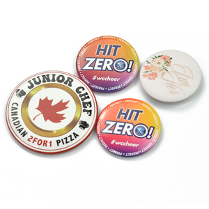 cadeaux promotionnels d'usine, Logo imprimé personnalisé, Badge de bouton rond vierge, boutons en fer blanc personnalisés - Product Image 1