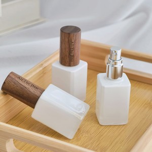 Flacone Spray <span class=keywords><strong>per</strong></span> Profumo Portatile in Vetro Sfumato Bianco da 13ml con Tappo in Noce, Ricaricabile, <span class=keywords><strong>per</strong></span> Viaggi - Product Image 6
