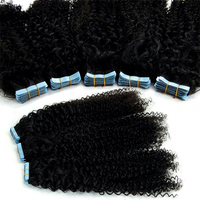 Extensions de cheveux naturels à bandes adhésives en gros, double épaisseur, vierges européennes Remy, cuticules alignées, base en PU, 40 pièces, 100g, fournisseur pour salons