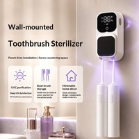 Stérilisateur de brosses à dents intelligent UV, support désinfectant, installation sans perçage, distributeur de dentifrice automatique à capteur, 3H