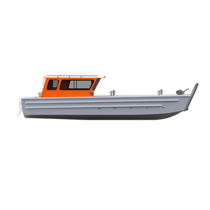 Barge de travail en aluminium de 8 tonnes, 11 m, en mer ouverte, bateau de transport, embarcation de débarquement avec cabine - Product Image 1