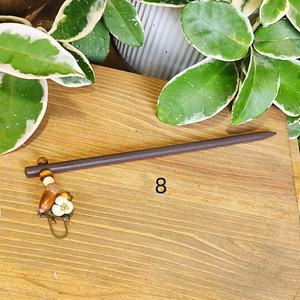 Neue alte natürliche Holz perlen Haarnadel Retro Multi style Trocken frucht Anhänger Haarnadel für Frauen Mädchen Haarschmuck Schmuck - Product Image 6