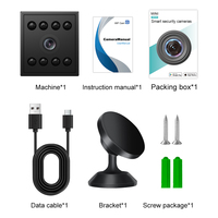 Mini caméra WiFi sans fil 1080P 2MP avec rotation à 130°, vision nocturne IR, détection de mouvement et double stockage pour la maison W10
