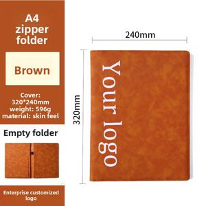 Custom <b>File</b> Padfolio Writing Pad Business <b>Folder</b> Portfolio <b>Organizer</b> Leather With Logo - Product Image 3