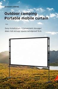 Usine En Gros 84 Pouces 4K HD 16:9 Pliable Lavable Résistant Portable Anti-Rides Maison En Plein Air Partie Projecteur Écran - Product Image 3