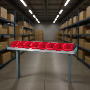 Estante de Almacenamiento de Plástico 5003 A2 con 8 Contenedores Rojos para Organización de Almacén y Uso Logístico - Product Image 3