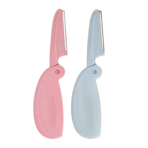 Nouveauté 2025 - Mini rasoir facial pliable en acier inoxydable - Lame arrondie - <span class=keywords><strong>Tondeuse</strong></span> à sourcils portable pour le rasage et le maquillage des femmes - Product Image 1