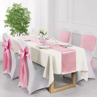 Planche d'activités de jeu de société moderne en polyester satiné tissé, extensible et imperméable, couleur et taille personnalisables, 12x108 pouces, pour mariage