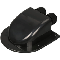 Passe-câble solaire double en ABS noir résistant aux intempéries, câble courbé pour tous types de câbles pour camping-car