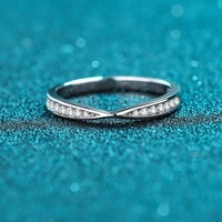 Bague minimaliste sexy en forme de X en moissanite et argent sterling 925, bijoux tendance 2023