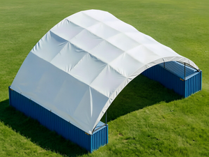 Baosheng 60x40 m Dôme à <span class=keywords><strong>double</strong></span> treillis robuste, bâche en PVC imperméable, anti-UV et indéchirable pour entrepôt temporaire - Product Image 1