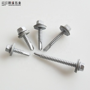 5.5mm 6.3mm 304 + scm435 Hex máy giặt đầu composite tự Khoan Vít Hex mặt bích tự khoan vít nước bằng chứng với EPDM - Product Image 4