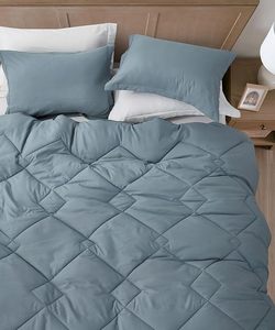 Bán Buôn Bắc Âu Phong Cách Nhà Quilted Comforter Set Đơn Giản Rắn Màu <span class=keywords><strong>Polyester</strong></span> Hình Học Thêu Thời Trang Khách Sạn Đám Cưới - Product Image 2