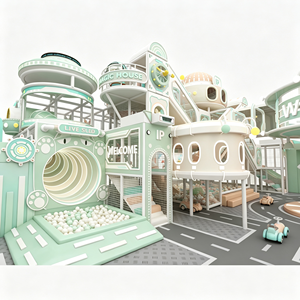 Aoleao Aire de jeux gonflable personnalisée avec toboggan, piscine à balles et tunnel d'escalade pour enfants, parc d'attractions en plastique CE TUV CPC - Product Image 2
