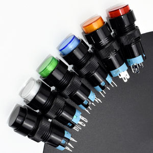 8,10,12 Mm Plastic Kortstondige/Vergrendelende Ronde Drukknop 12 24 <span class=keywords><strong>220</strong></span> <span class=keywords><strong>Volt</strong></span> Verlichte Led-Schakelaar Geen Nc 1nc 1no 2nc Drukknop - Product Image 1