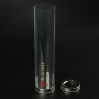 Emballage de cylindre Tube en plastique PVC recyclé transparent Boîte d'emballage personnalisée Boîte cylindrique artisanale de cadeau avec impression couleur de logo