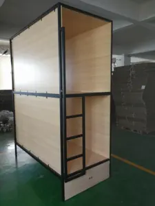 Fabricante de preços de fábrica hostel cama recipiente pods ferro forjado cama