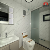 Villa de luxe prête à l'emploi préfabriquée 20Ft Maison en conteneur extensible 2 chambres à coucher Préfabriqué Portable Mobile Tiny Home