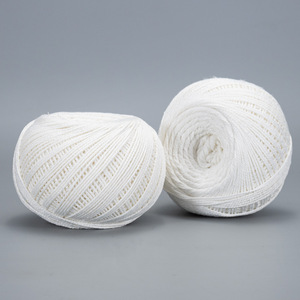 Pelote de fil de coton 4 fils, filé à la baguette, blanchi, absorbant l'humidité, pour la construction et l'artisanat - Product Image 1