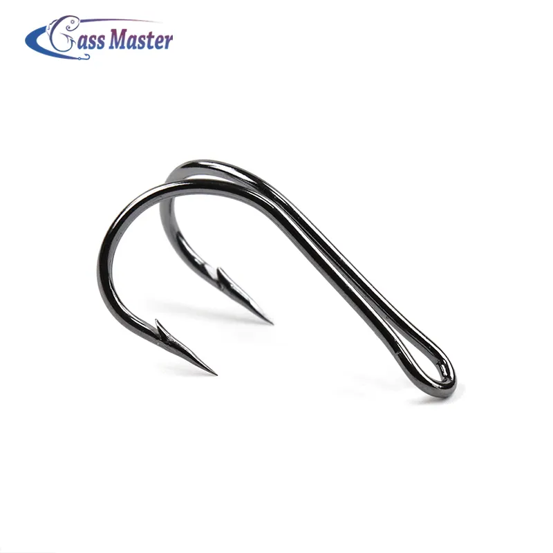 Bass Master คู่ตะขอตกปลา Pesca สูงคาร์บอน Jig Carbon Steel Barbed Double กบ