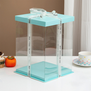 Tùy chỉnh có thể tái chế vật nuôi trong suốt hộp bánh nhẹ kín cho nhà & bên bánh lưu trữ và phục vụ - Product Image 2