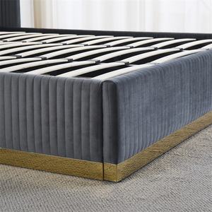 Tête <span class=keywords><strong>de</strong></span> <span class=keywords><strong>lit</strong></span> haute moderne et luxueuse avec design unique en <span class=keywords><strong>tissu</strong></span> Couleur personnalisée Cadre <span class=keywords><strong>de</strong></span> <span class=keywords><strong>lit</strong></span> double King Size pour chambres élégantes - Product Image 6