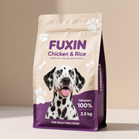 Sachet Doypack personnalisé à fond plat pour aliments pour animaux, robuste, avec logo imprimé, refermable et anti-humidité
