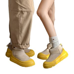 Bottes d'hiver courtes doublées de polaire pour couple |   Chaussures en velours de fibres de vache pour hommes |   Bottes de neige de haute qualité - Product Image 5