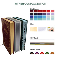Service d'impression de livres personnalisés sur mesure, très demandé, avec références religieuses, papier fin, Bible catholique espagnole KJV en PU