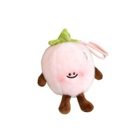 Jouets en peluche mignons en forme de fruits et légumes, pendentifs porte-clés pastèque, ananas, fraise, poupées de poche