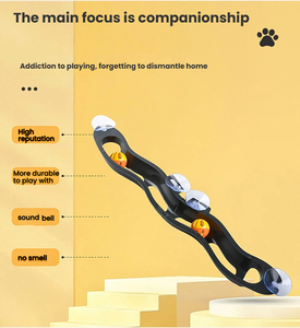 Moderne mignon pliable piste cloche boule chat jouet ventouse rebord de fenêtre jouet - Product Image 5