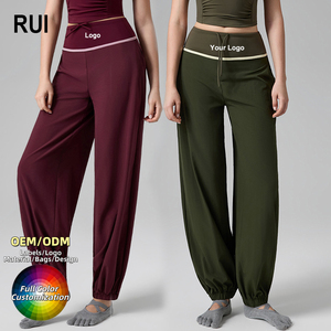 RUIQUWIN 2026 Winter Loose Yoga Pants for <b>Women</b> Wide Leg <b>Baggy</b> <b>Trousers</b> Custom Logo Wholesale Gym Fitness Casual Wear Factory - Product Image 1