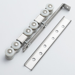 Rodillos de Acero Inoxidable para Puertas y Ventanas, Capacidad de Carga de 120 kg, Juego de 4 Ruedas para Puertas Correderas Plegables - Product Image 1