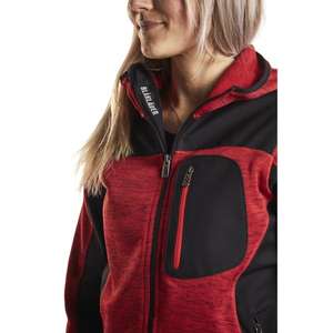 BLAKLADER - 493121175699L Chaqueta tejida para mujer Rojo/Negro-EAN 7330509645192 CHAQUETAS DE TRABAJO INVIERNO SOFTSHELL Y CHAQUETAS ACOLCHADAS - Product Image 4