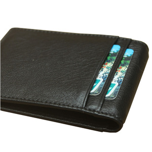 Portefeuille fin Ando Bag en cuir de vachette véritable avec porte-cartes et fenêtre d'identification - Product Image 3