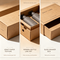 Boîte en papier kraft pour produits de soin corporel, emballage pour flacon de lotion et produits de soin de la peau
