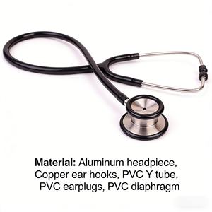<span class=keywords><strong>Stéthoscope</strong></span> de luxe à double tête BK3012, diaphragme en aluminium, crochets auriculaires en cuivre, tube en Y en PVC, embouts auriculaires en PVC - Product Image 5
