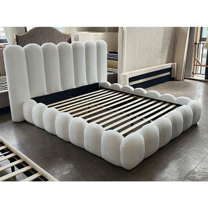 Итальянская мебель для спальни: современная мягкая кровать в кремовом стиле, роскошная кровать размера «<span class=keywords><strong>queen</strong></span>-<span class=keywords><strong>size</strong></span>», каркас кровати размера «king-<span class=keywords><strong>size</strong></span>» с обивкой - Product Image 6