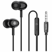 Écouteurs intra-auriculaires filaires pour la musique, les jeux, les cours en ligne, les appels avec micro, cordon de 1,2 m