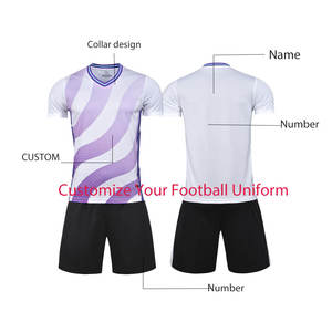 Venta al por mayor de alta calidad digital personalizada equipo deportes jerseys conjuntos camisetas de fútbol para los hombres uniformes de fútbol - Product Image 5