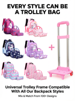 Nouveau design 2026 : Ensemble de 3 sacs à dos à roulettes licorne pour filles - Mochilas Escolares Con Ruedas Sac à Dos