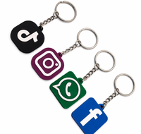 Porte-clés intelligent programmable 13,56 MHz ISO14443a NFC en silicone, mini clé NFC, porte-clés de style tendance pour les réseaux sociaux et les entreprises