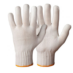 Fabricante de guantes de algodón de punto blanco de calibre 7/10 en China/guantes masónicos de algodón blanco blanqueado - Product Image 1