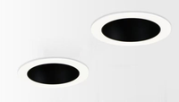 Projecteur mural LED encastré 5W 12W noir sans cadre pour décoration intérieure