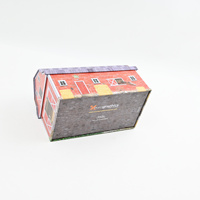 Boîte en métal en forme de maison, personnalisée, pour emballages cadeaux de bonbons, chocolats et biscuits de fêtes, boîte de rangement en métal