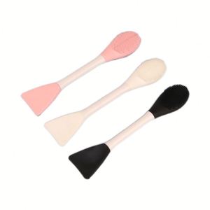 แปรงซิลิโคนสองหัวอเนกประสงค์สำหรับมาส์กหน้าและทำความสะอาดจมูก - Product Image 1